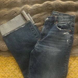 American Eagle Stovepipe cuffed jeans size 6 regular